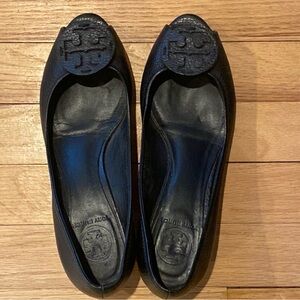 Tory Burch Black Leather wedges